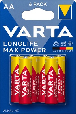 Pile alcaline VARTA-LongLife Power LR06 AA (6 piles + 2 blister)